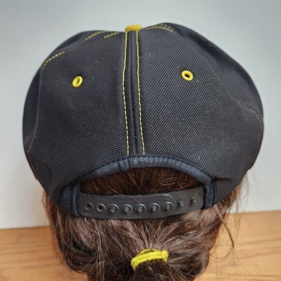 Vintage Cargill Seed Farm Patch Trucker Hat Snapback Cap Nomad Black Yellow - Picture 4 of 9